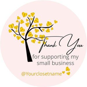 ♥️ 5x25 / 60 Thank you Stickers